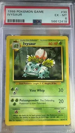 Ivysaur 30/102 Game Pokemon PSA 6 - Image 1