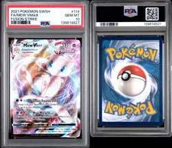 MEW VMAX 114/264 PSA 10 FUSION STRIKE FULL ART RARE POKEMON CARD ENGLISH - Image 1