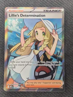 Lillie's Determination 169/132 Full Art Pokemon TCG Mega Evolution NM - Image 1