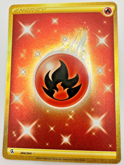 Pokemon Karte TCG Feuer Energie 284/264 Fusionsangriff Holo Rare Englisch NM - Image 1