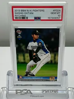 SHOHEI OHTANI 2013BBM N-H.FIGHTERS PITCHING #F02A ROOKIE CARD!PSA10!LOWPOP! - Image 4