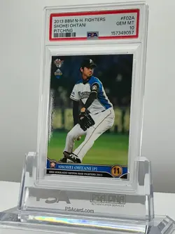 SHOHEI OHTANI 2013BBM N-H.FIGHTERS PITCHING #F02A ROOKIE CARD!PSA10!LOWPOP! - Image 5