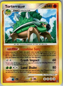 Torterra 11/100 Reverse Holo Stormfront - Pokemon Card - NM - Image 1