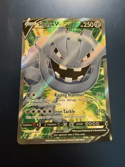 Pokemon TCG Steelix V 176/185 Vivid Voltage Ultra Rare Full Art Holo Card - Image 1