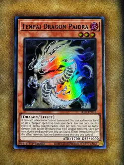 Yugioh Tenpai Dragon Paidra LEDE-EN016 Super Rare 1st Ed NM - Image 1