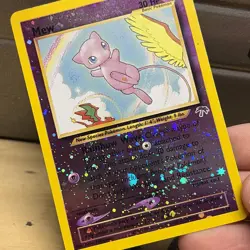 Pokemon Mew Southern Islands Holo 1/18 SWIRL promo Card Small Crease Nice Ex - Image 2