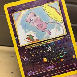 Pokemon Mew Southern Islands Holo 1/18 SWIRL promo Card Small Crease Nice Ex - Image 3