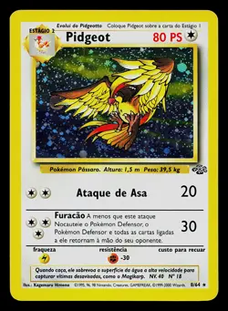 Pokemon Card - Pidgeot Jungle 8/64 Holo Rare Portuguese - Image 1