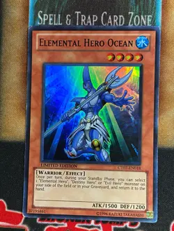 Yugioh Elemental Hero Ocean CT07-EN018 Super Rare NM - Image 1