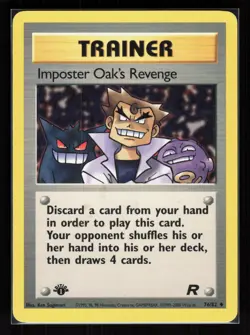 Imposter Oak's Revenge 1st Edition Uncommon Pokemon Team Rocket 76/82 HP - Image 1