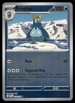 Me02: Phantasmal Flames Pokemon TCG Prinplup Reverse Holo - Image 1