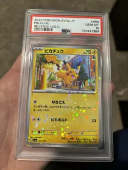 Pikachu Pokemon SV4a Shiny Treasure Ex 055/190 Reverse Holo PSA 10 Japanese 2023 - Image 3