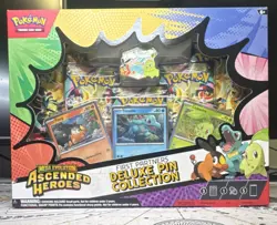 Pokemon TCG Mega Evolution Ascended Heroes Deluxe Pin Promo Booster Box - Image 1