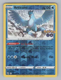 Articuno 024/078 Holo Rare Pokemon GO Pokemon Reverse Holo NM - Image 1