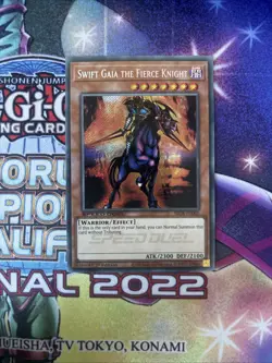 (SRH) YUGIOH • SWIFT GAIA THE FIERCE KNIGHT • SECRET RARE • SBCB-EN005 • 1st VLP - Image 1