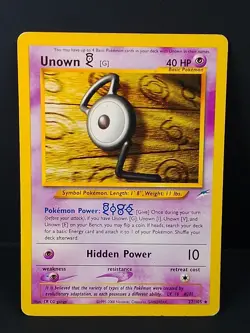 Unown [G] 27/105 Neo Destiny Regular Pokemon TCG Check Pictures SEND OFFERS - Image 1