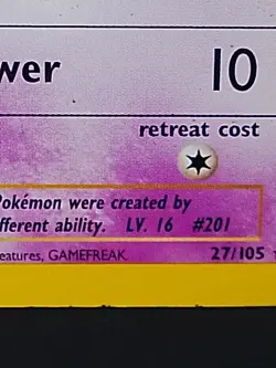 Unown [G] 27/105 Neo Destiny Regular Pokemon TCG Check Pictures SEND OFFERS - Image 2