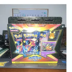 Pokemon Shining Fates Mad Party Pin Collection Dedenne Kit 3 Booster Packs Promo - Image 1