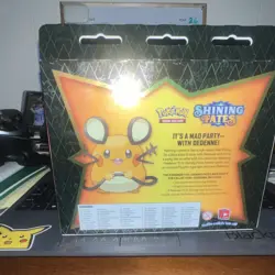 Pokemon Shining Fates Mad Party Pin Collection Dedenne Kit 3 Booster Packs Promo - Image 3