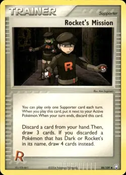 Pokemon Rocket's Mission Team Rocket Returns 88/109 Light Play LP+ or Better - Image 1