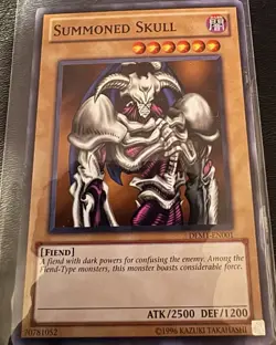 Lot Of 3 Yu-gi-oh Cards! Summoned Skull Card Demi-en001 1996 + Driangle +Arcana - Image 1