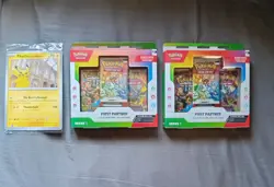 Pokemon First Partner Illustration Collection Series 1 x2 + Pikachu Museum Promo - Image 1