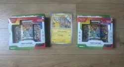 Pokemon First Partner Illustration Collection Series 1 x2 + Pikachu Museum Promo - Image 1