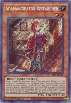Yugioh! LP Adamancipator Researcher - SESL-EN002 - Secret Rare - 1st Edition Lig - Image 1