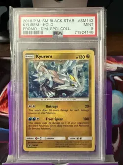 Pokemon Kyurem Promo SM Black Star Holo SM142 PSA 9 2018 TCG - Image 1