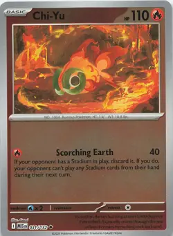 Chi-Yu 031/132 Uncommon Mega Evolution Pokemon Reverse Holo Near Mint - Image 1