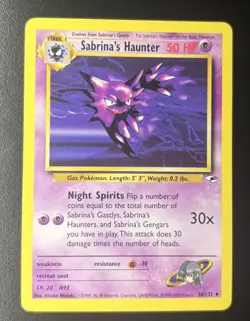 Pokemon TCG Sabrina's Haunter Gym Heroes 58/132 Regular Unlimited Uncommon - Image 1