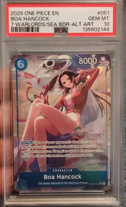 One Piece PSA 10 Boa Hancock Seven Warlords Of The Sea OP07-051 Alt Art Promo - Image 2