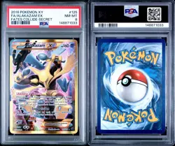 Pokemon Alakazam EX XY Fates Collide Secret Rare Full Art #125 PSA 8 - Image 3