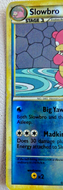 Heartgold Soulsilver Slowbro Pokemon TCG Card Reverse Holo No 80 52 123 Rare - Image 5
