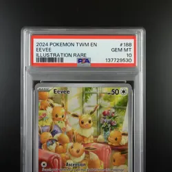 PSA 10 Eevee 188/167 Pokemon Twilight Masquerade Full Art Graded Card - Image 2
