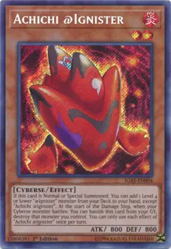 Yugioh! LP Achichi @Ignister - IGAS-EN004 - Secret Rare - 1st Edition Lightly Pl - Image 1