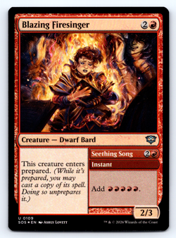 Blazing Firesinger - FOIL - Secrets of Strixhaven - MTG - Image 1