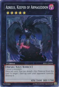 Yugioh! LP Adreus, Keeper of Armageddon - BP01-EN030 - Rare - 1st Edition Lightl - Image 1