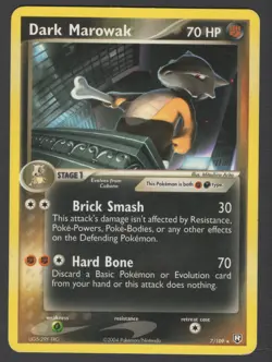 Dark Marowak 7/109 Rare Non Holo LMP Pokemon Card HQ Scan Card 2 - Image 1