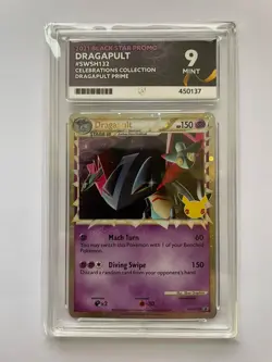 Pokemon Dragapult SWSH132 Celebrations Collection 2021 Black Star Promo Ace 9 - Image 1