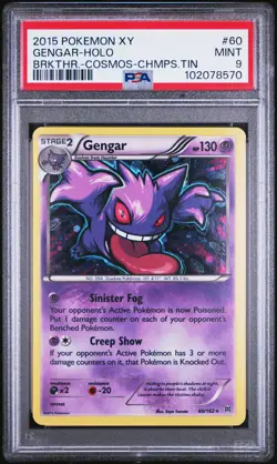 Gengar Holo 60/162 Cosmos-champions Tin Breakthrough Pokemon PSA 9 - Image 1