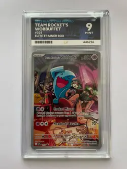 Pokemon Team Rockets Wobbuffet #203 Destined Rivals 2025 Black Star Promo Ace 9 - Image 1
