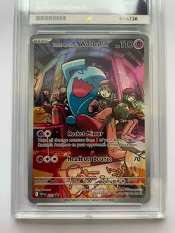 Pokemon Team Rockets Wobbuffet #203 Destined Rivals 2025 Black Star Promo Ace 9 - Image 2