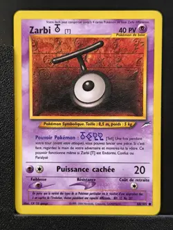 Carte Pokemon Zarbi T 88/105 Edition 2 Ed 2 Neo Destiny Wizards FR 1 - Image 2