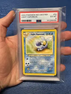 2002 Pokemon Neo Destiny Light Vaporeon #52 English Uncommon 52/105 -PSA 6 EX-MT - Image 2