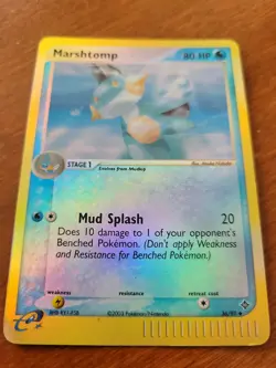 Marshtomp 36/97 Reverse Holo EX Dragon Pokemon - Image 2