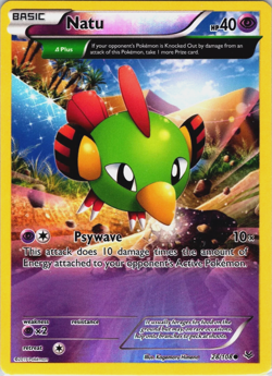 Natu 28/108 FULL ART XY Roaring Skies REVERSE HOLO MINT! Pokemon - Image 1