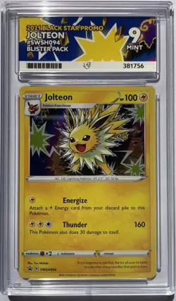 Pokemon Jolteon SWSH094 2021 Black Star Promo Sword & Shield ACE MINT 9 Low Pop - Image 1
