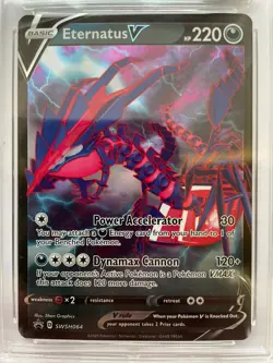 Pokemon TCG Eternatus V SWSH Black Star Promo SWSH064 Holo Promo 2020 Ace 9 Mint - Image 2