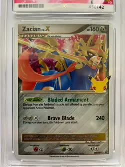 Pokemon 2021 Celebrations Zacian Lv. X Black Star Promo Deluxe SWSH135 Ace 8 NM - Image 2